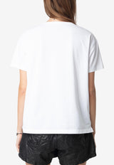 Zadig & Voltaire Marta Embroidered Heart T-shirt White JWTS02781_WHITE