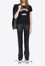 Zadig & Voltaire Alys Voltaire Print T-shirt Black JWTS02837_BLACK