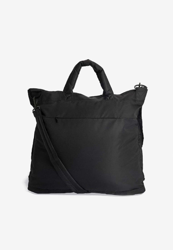 Y-3  X Neighborhood Logo Print Nylon Tote Bag Black JX0054NY/R_ADIDY-BLK