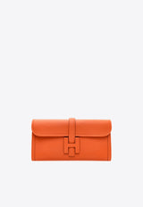 Jige Elan 29 Clutch in Orange Swift Leather