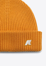 K-Way Kids Babies Brice Logo Patch Wool Beanie Yellow K1151RWWO/P_KWAY-AZ5