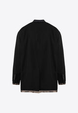 Maison MIHARA YASUHIRO Raw-Cut Wool Blazer Black K12JK051VI/O_MIHAR-BLK