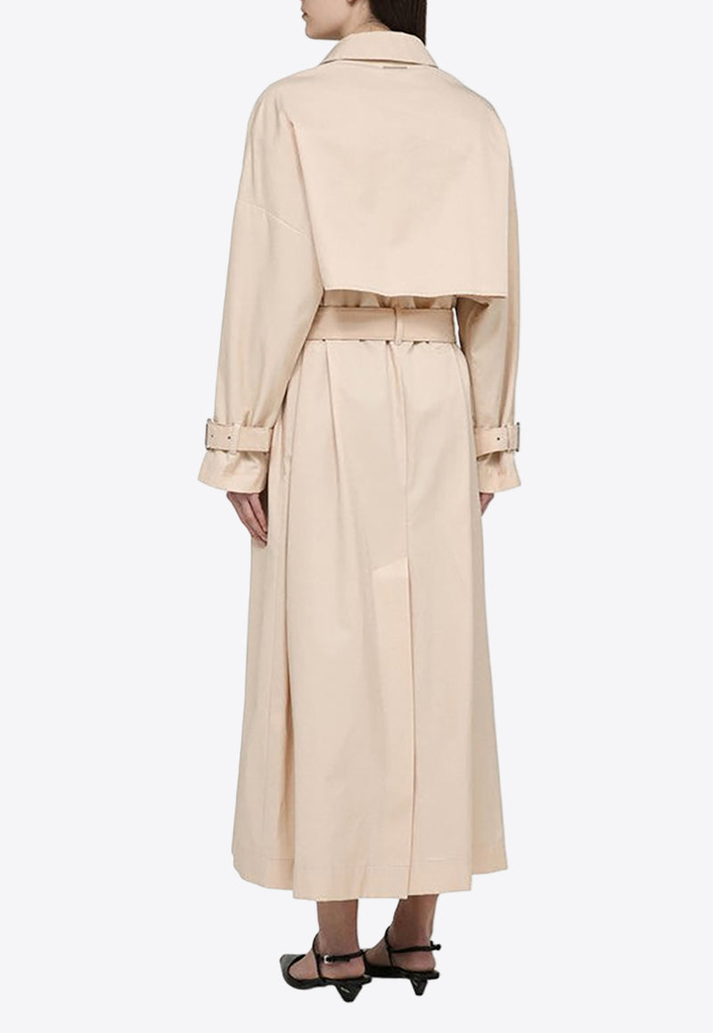 Calvin Klein Single-Breasted Belted Trench Coat Beige K20K206319CO/O_CALVK-AF8