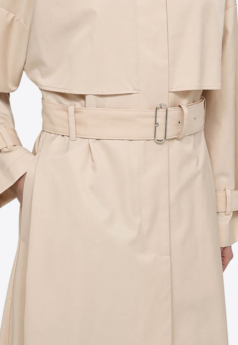 Calvin Klein Single-Breasted Belted Trench Coat Beige K20K206319CO/O_CALVK-AF8