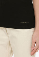 Calvin Klein Logo Patch Rib Knit Tank Top Black K20K206406MO/O_CALVK-BEH