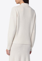 Calvin Klein Ribbed Wool Crewneck Sweater White K20K207426WO/P_CALVK-YAH