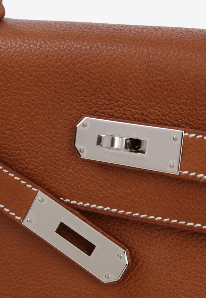Hermès Kelly 28 in Fauve Barenia Faubourg with Palladium Hardware