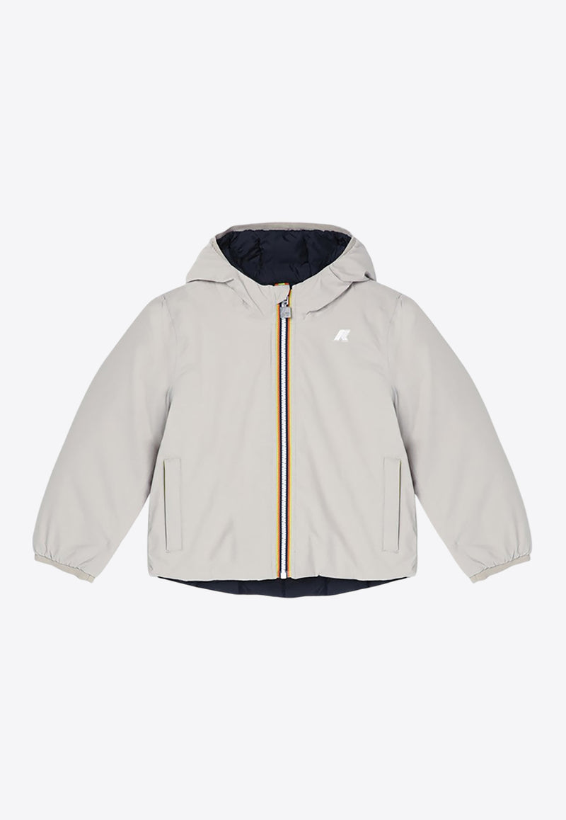 K-Way Kids Boys Jack Reversible Zip-Up Jacket Beige K5128VW-BNY/P_KWAY-ATC