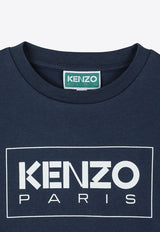 Kenzo Kids Girls Logo Print T-shirt K55010-BCO/N_KENZO-84A Blue