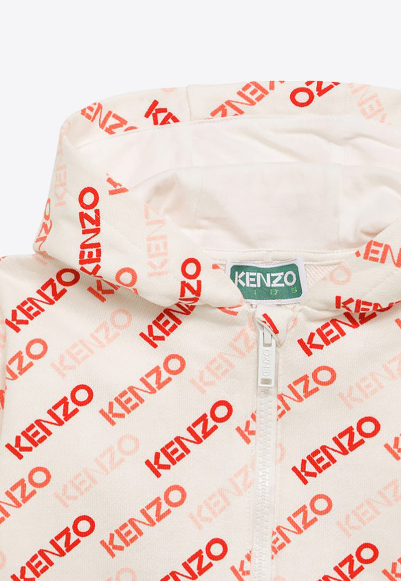 Kenzo Kids Girls Logo Print Tracksuit Set Pink K60099-BCO/O_KENZO-12P