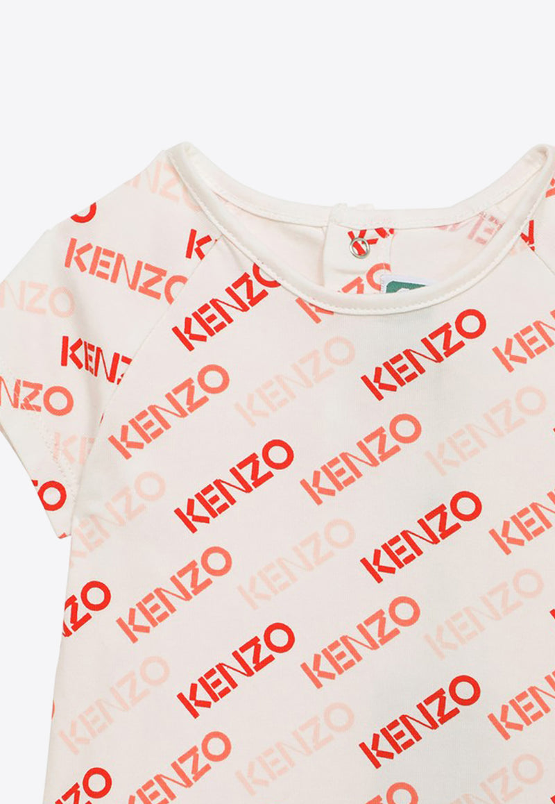 Kenzo Kids Girls Logo Monogram Dress Pink K60113-BCO/O_KENZO-12P