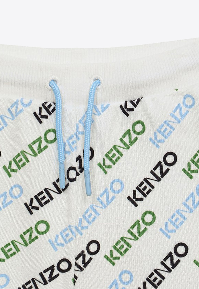 Kenzo Kids Babies All-Over Logo Shorts K60154-ACO/O_KENZO-12P White