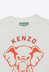 Kenzo Kids Babies Elephant Print Logo T-shirt White K60169-ACO/O_KENZO-12P