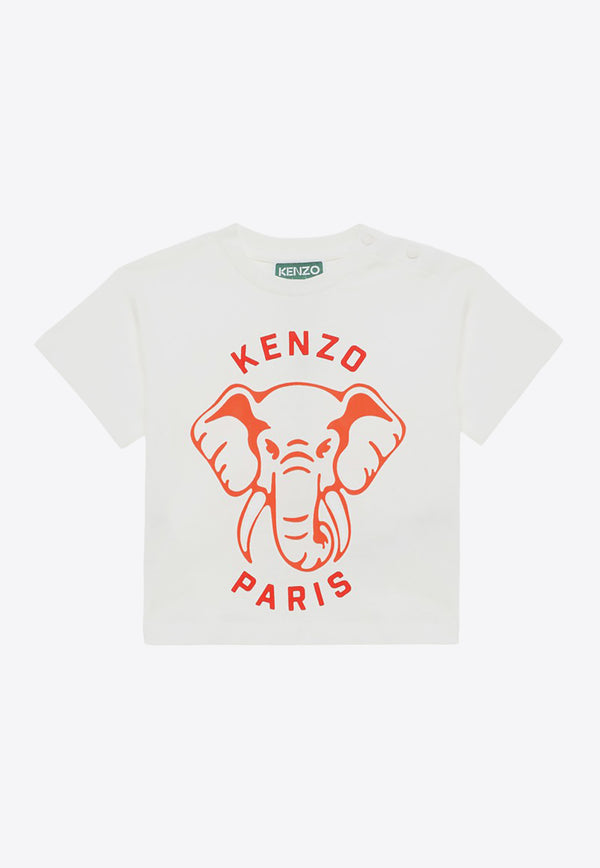 Kenzo Kids Kids Logo Print T-shirt K60169-BCO/O_KENZO-12P White