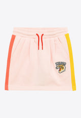 Kenzo Kids Girls Tiger Print Fleece Skirt Pink K60192-BCO/O_KENZO-46T