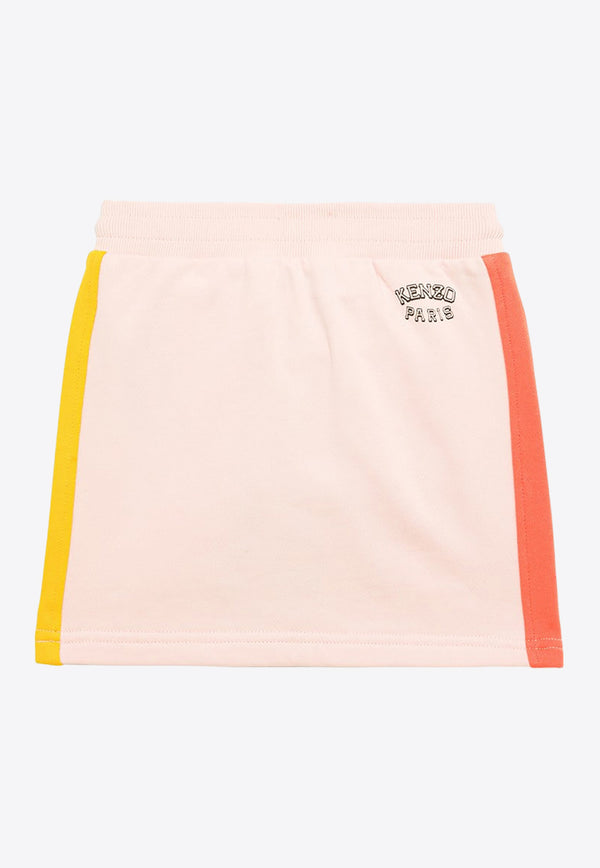 Kenzo Kids Girls Tiger Print Fleece Skirt Pink K60192-BCO/O_KENZO-46T