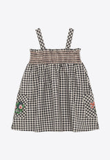 Kenzo Kids Girls Gingham Check Sleeveless Dress Gray K60229-ACO/O_KENZO-N20