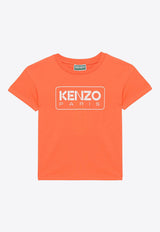 Kenzo Kids Girls Logo Print T-shirt K60251-BCO/O_KENZO-98F Orange