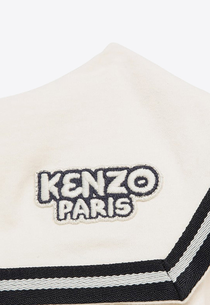 Kenzo Kids Girls Sailor Collar Logo Top White K60267-BCO/O_KENZO-121