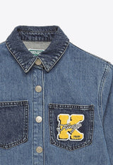 Kenzo Kids Girls Logo Denim Jacket K60280-ACO/O_KENZO-Z04 Blue