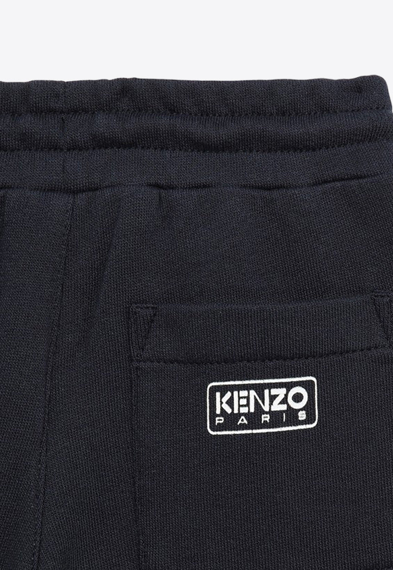 Kenzo Kids Boys Logo Patch Track Pants Blue K60296-BCO/O_KENZO-84A