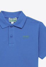 Kenzo Kids Boys Logo Piqué Polo T-shirt Blue K60302-CCO/O_KENZO-878