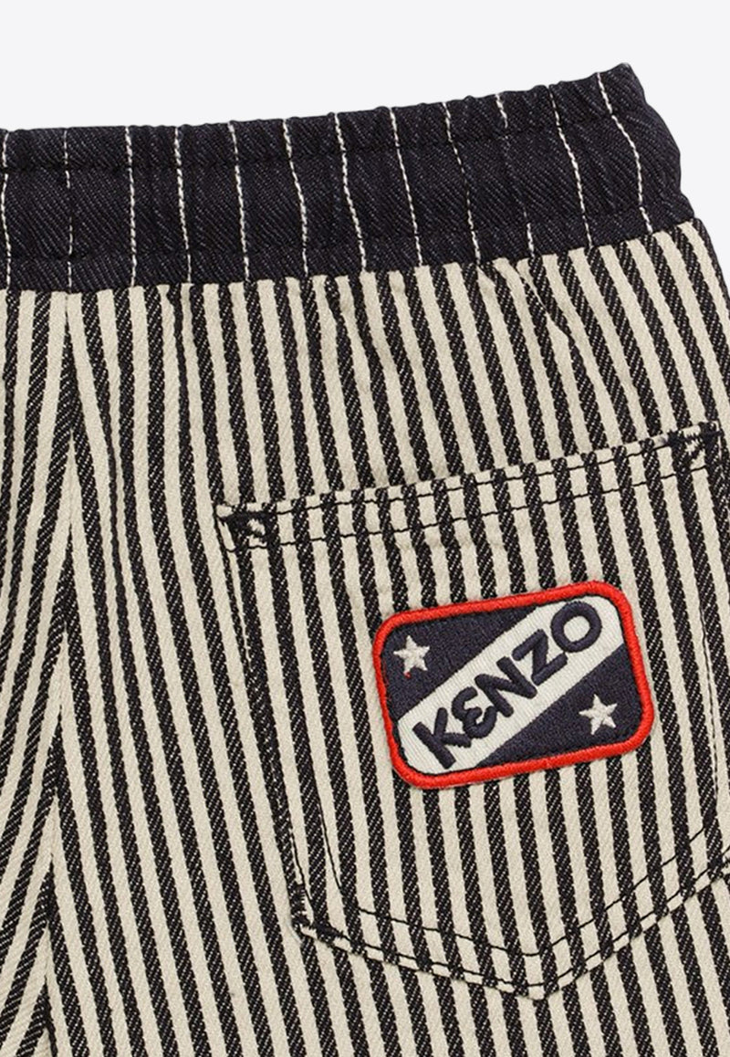 Kenzo Kids Boys Striped Logo Shorts K60314-ACO/O_KENZO-84A Blue