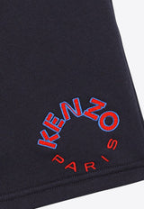 Kenzo Kids Boys Logo Print Track Shorts Blue K60318-ACO/O_KENZO-84A