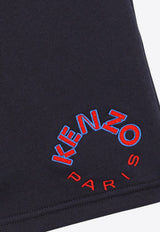 Kenzo Kids Boys Logo Print Track Shorts Blue K60318-BCO/O_KENZO-84A