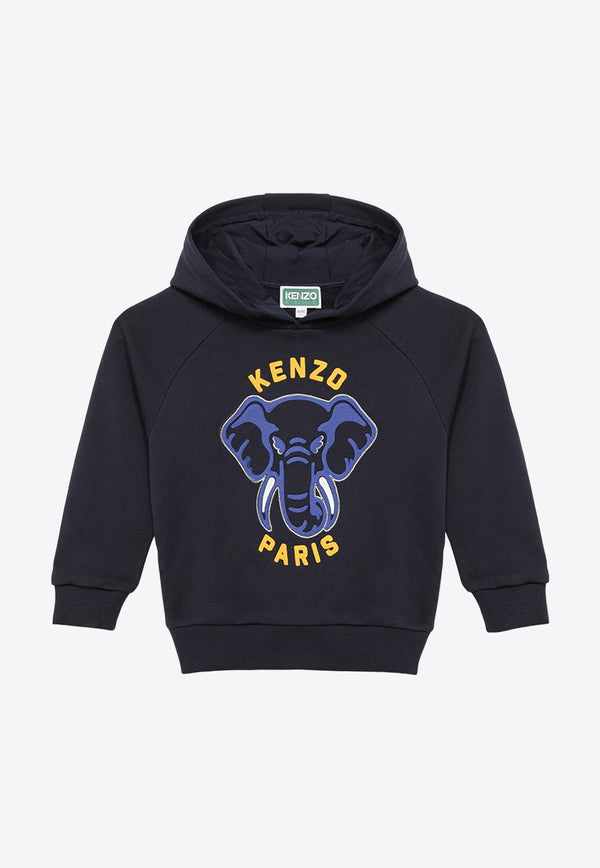 Kenzo Kids Boys Logo-Patch Hooded Sweatshirt K60332-BCO/O_KENZO-84A
