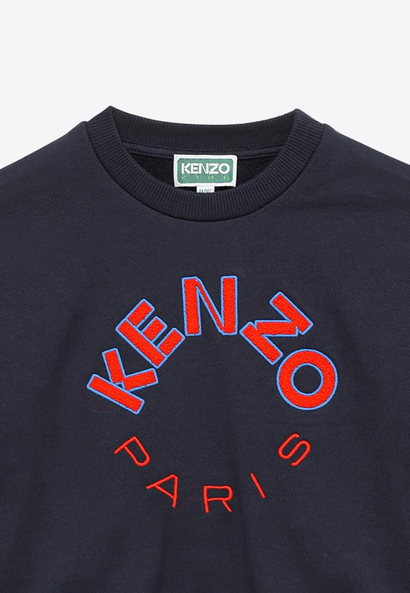 Kenzo Kids Boys Logo Embroidery Sweatshirt K60333BO-BCO/O_KENZO-84A Navy