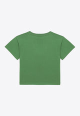 Kenzo Kids Boys Logo Print T-shirt Green K60340-BCO/O_KENZO-66F