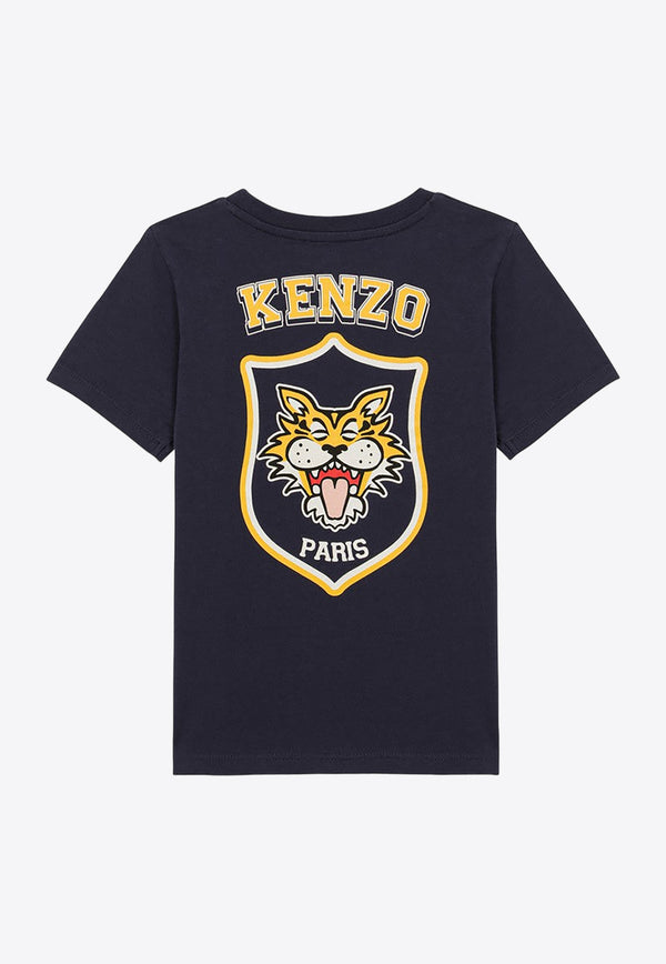 Kenzo Kids Boys Logo Short-Sleeved T-shirt K60342-ACO/O_KENZO-84A Navy