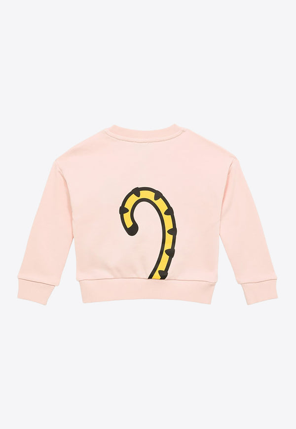 Kenzo Kids Girls Embroidered Logo Crewneck Sweatshirt Pink K60344-CCO/O_KENZO-46T