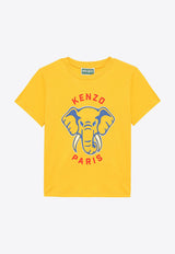 Kenzo Kids Boys Elephant Embroidered Logo Hoodie Yellow K60357-BCO/O_KENZO-536