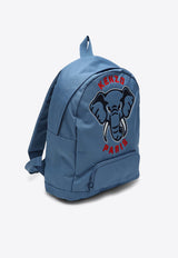 Kenzo Kids Boys Embroidered Elephant Backpack Blue K60603PL/P_KENZO-780