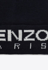 Kenzo Kids Boys Embroidered Logo Wool-Blend Beanie Navy K60604-BPL/P_KENZO-84A