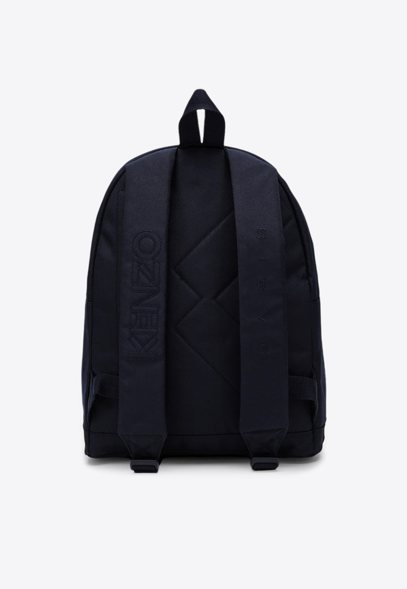 Kenzo Kids Boys Embroidered Nylon Backpack Blue K60618PL/P_KENZO-84A