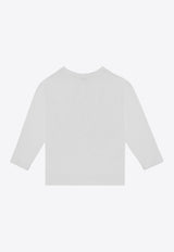 Kenzo Kids Girls Elephant Logo Long-Sleeved T-shirt White K60706-ACO/P_KENZO-10P