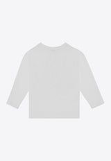 Kenzo Kids Girls Elephant Logo Long-Sleeved T-shirt White K60706-CCO/P_KENZO-10P