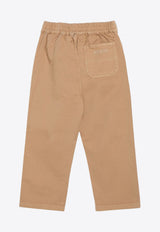 Kenzo Kids Boys Drawstring Logo Pants Beige K60731-ACO/P_KENZO-21D