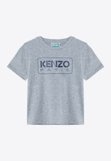 Kenzo Kids Boys Printed Logo T-shirt Gray K60741-ACO/P_KENZO-A29