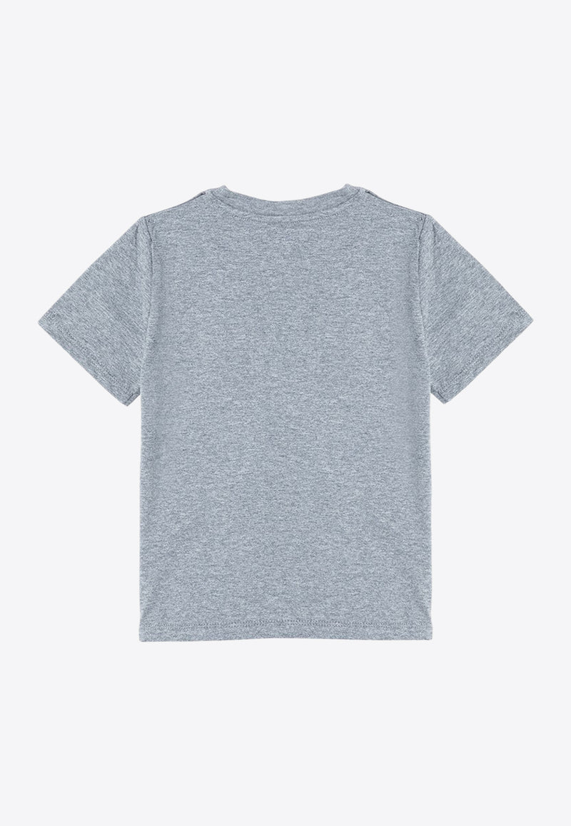 Kenzo Kids Boys Printed Logo T-shirt Gray K60741-ACO/P_KENZO-A29