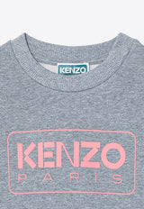 Kenzo Kids Girls Logo Print Sweatshirt Gray K60786-ACO/P_KENZO-A29