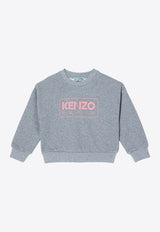 Kenzo Kids Girls Logo Print Sweatshirt Gray K60786-BCO/P_KENZO-A29