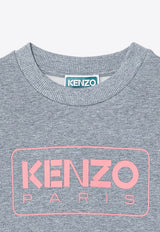 Kenzo Kids Girls Logo Print Sweatshirt Gray K60786-CCO/P_KENZO-A29