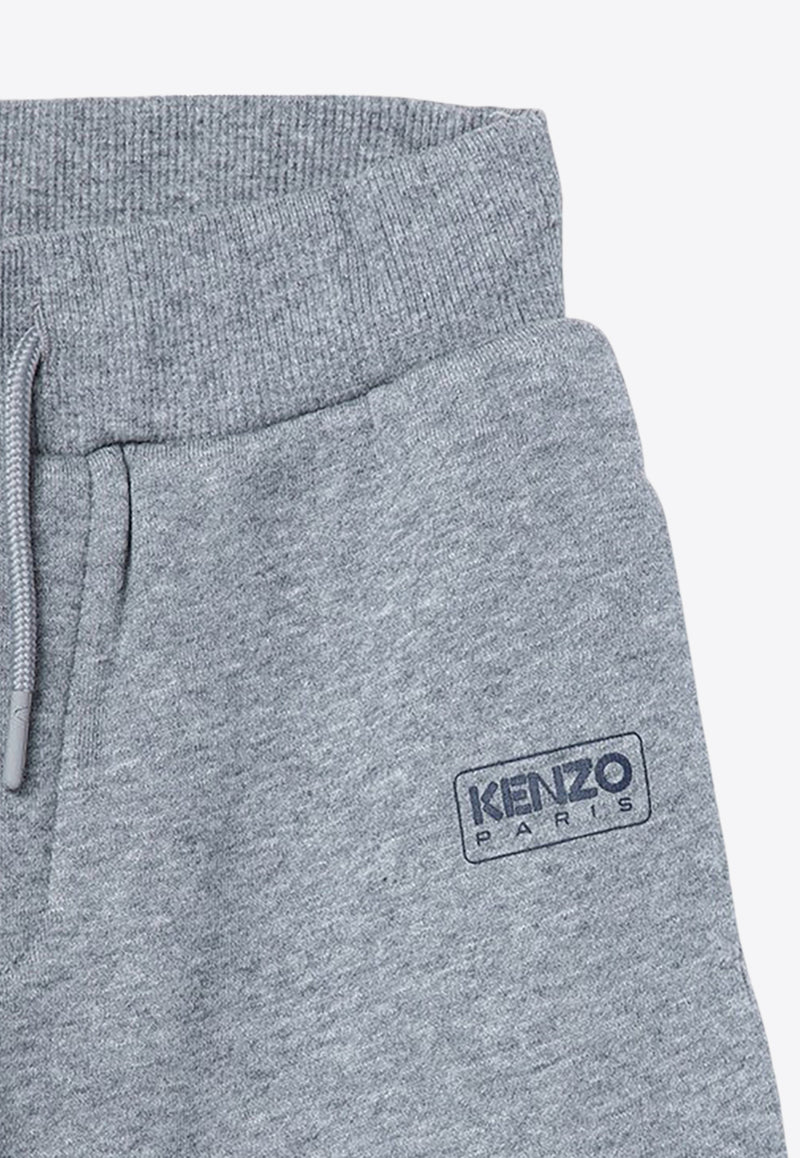 Kenzo Kids Boys Logo Print Track Pants Gray K60794-ACO/P_KENZO-A29