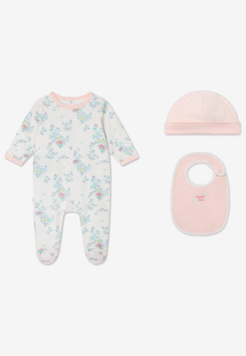 Kenzo Kids Babies Newborn Onesie Gift Set - Set of 3 Multicolor K60846/47R_BLUE MULTI