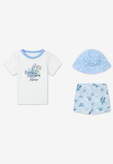 Kenzo Kids Baby Boys Printed Newborn Gift Set - Set of 3 Multicolor K60856/117_OFF-WHITE