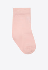 Kenzo Kids Girls Logo Intarsia Ribbed Socks - Set of 2 Blush K60874/47R_BLUSH